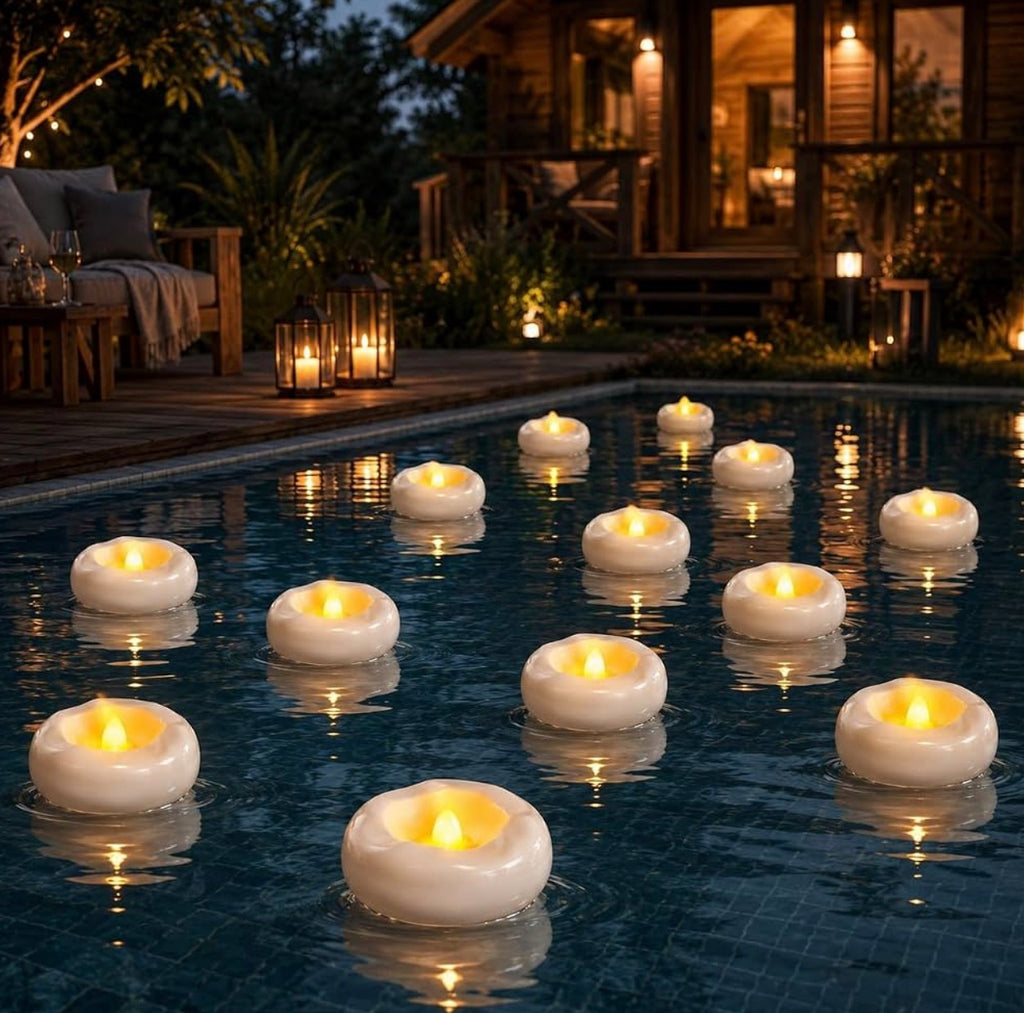 12 velas LED flotantes sin llama