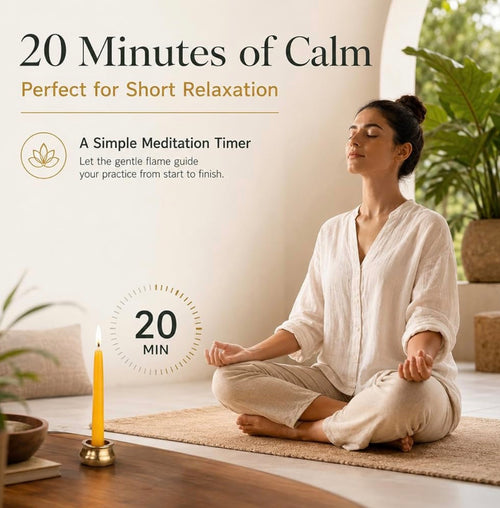 Velas de meditación de cera de abeja
