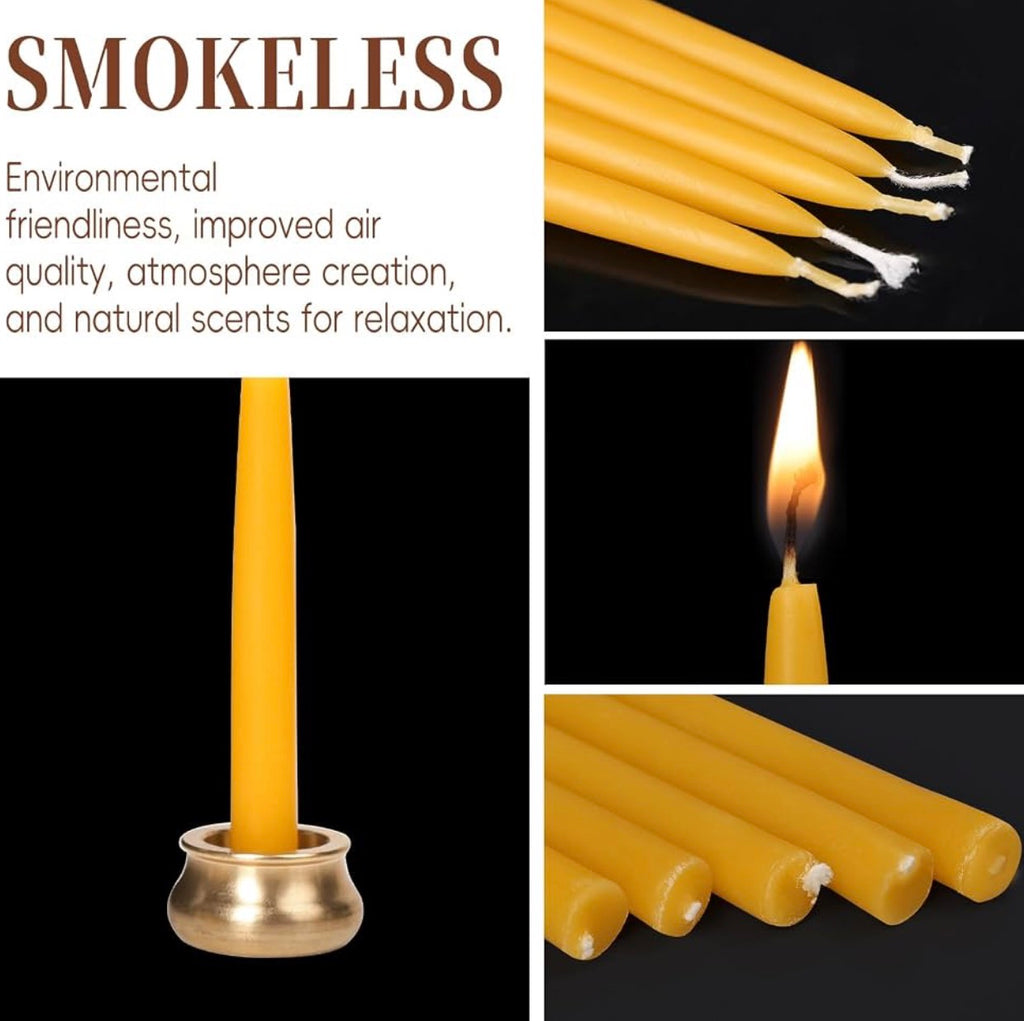 Velas de meditación de cera de abeja